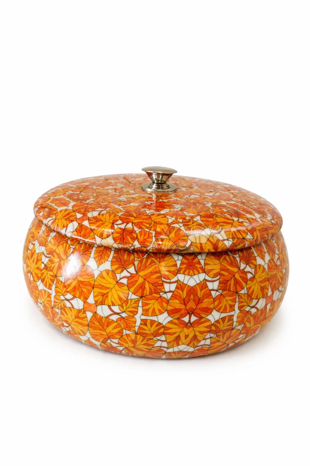 Aurelia Marigold Mosaic Wooden Roti Box — handcrafted wooden kitchenware by Da Aura