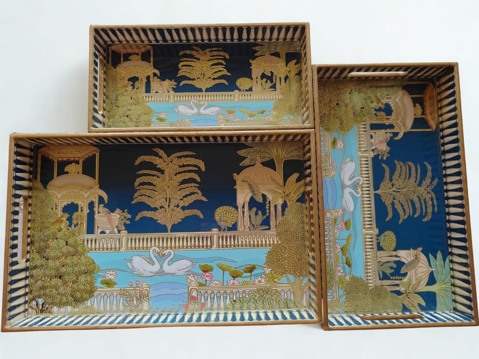 Swan Royale Garden Luxury Serving Tray Set